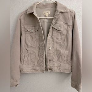 Universal Thread Light Grey/Cream Corduroy Jacket
